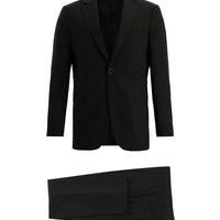 Koyu Füme Slim Fit Dar Kesim Yünlü Klasik Takım Elbise