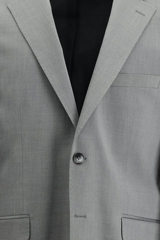 Orta Gri 7 Drop Slim Fit Dar Kesim Yünlü Takım Elbise