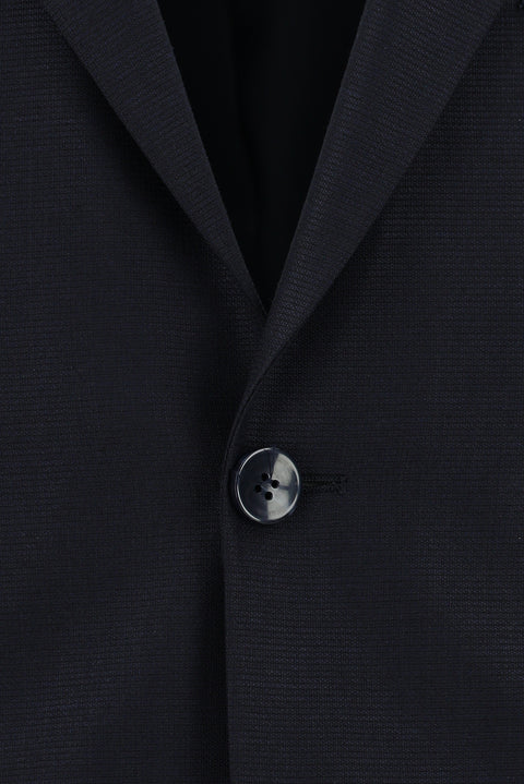Koyu Lacivert 7 Drop Slim Fit Dar Kesim Yünlü Takım Elbise