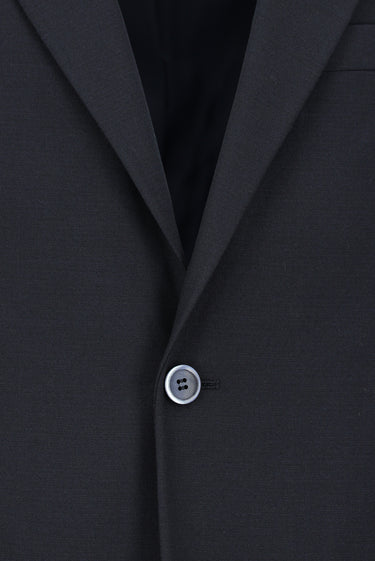 Koyu Lacivert Slim Fit Dar Kesim Yünlü Klasik Takım Elbise