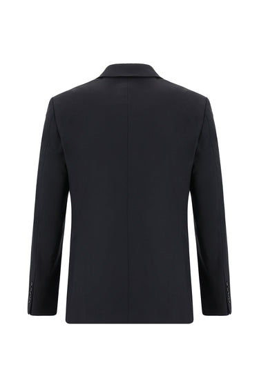 Siyah Slim Fit Dar Kesim Yünlü Klasik Takım Elbise