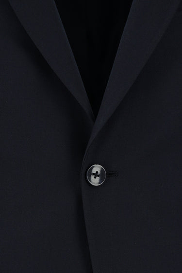 Koyu Lacivert Slim Fit Dar Kesim Yünlü Klasik Takım Elbise