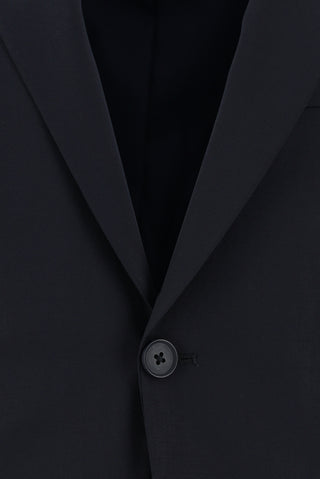 Koyu Lacivert 7 Drop Slim Fit Dar Kesim Yünlü Takım Elbise
