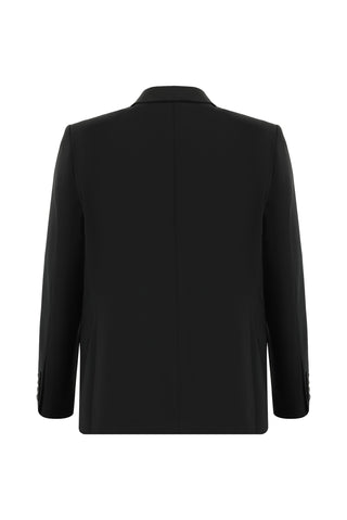 Siyah 4 Drop Relaxed Fit Rahat Kesim Yünlü Takım Elbise