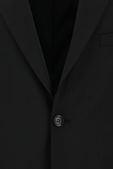 Siyah Relaxed Fit Rahat Kesim Yünlü Klasik Takım Elbise