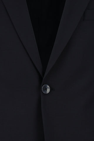 Koyu Lacivert 4 Drop Relaxed Fit Rahat Kesim Yünlü Takım Elbise