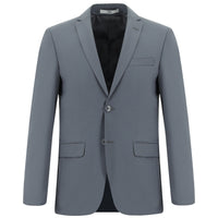 Koyu Füme Slim Fit Dar Kesim Yünlü Klasik Takım Elbise