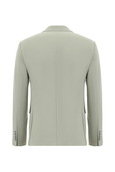 Yağ Yeşili-Olive Relaxed Fit Rahat Kesim Yünlü Klasik Takım Elbise