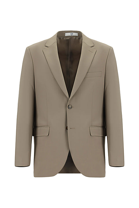 Açık Vizon 7 Drop Super Slim Fit Eksra Dar Kesim Yünlü Takım Elbise