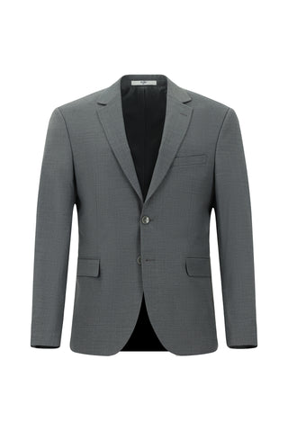 Açık Füme 6 Drop Regular Fit Standart Kesim Mono Yaka Yünlü Takım Elbise