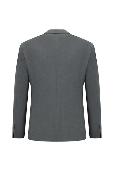 Açık Füme Regular Fit Yünlü Klasik Takım Elbise