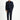 Koyu Lacivert Techno-Line Super Slim Fit Ekstra Dar Kesim Beli Lastikli İpli Çantalı Likralı Takım Elbise