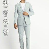 Stone Techno-Line 7 Drop Super Slim Fit Extra Narrow Cut Elastic Waist Drawstring Suit with Bag and Lycra Fabric