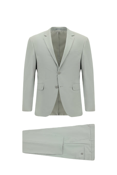 Stone Techno-Line 7 Drop Super Slim Fit Extra Narrow Cut Elastic Waist Drawstring Suit with Bag and Lycra Fabric
