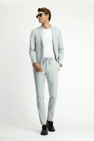 Taş Techno-Line Super Slim Fit Ekstra Dar Kesim Beli Lastikli İpli Çantalı Likralı Takım Elbise