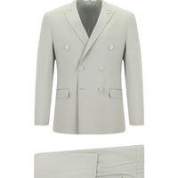 Taş Super Slim Fit Ekstra Dar Kesim Pamuklu Lyocell Kruvaze Takım Elbise