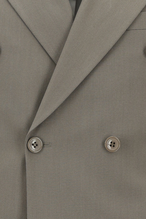 Dark Mink 7 Drop Slim Fit Narrow Cut Cotton Lyocell Double-Breasted Suit