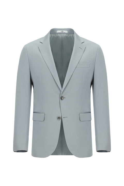 Medium Grey 7 Drop Slim Fit Narrow Cut Cotton Lyocell Suit