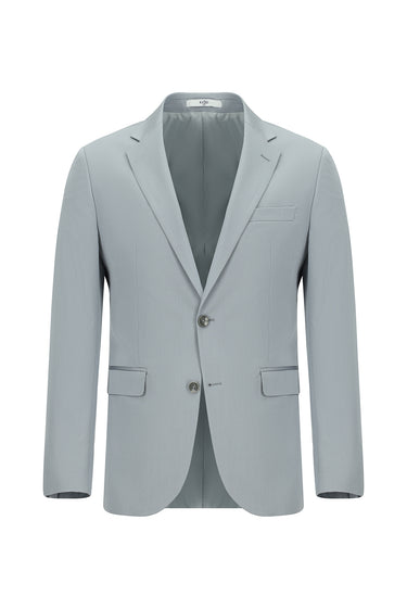Orta Gri Slim Fit Dar Kesim Pamuklu Lyocell Klasik Takım Elbise