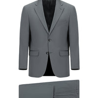 Orta Füme Relaxed Fit Rahat Kesim Pamuklu Lyocell Klasik Takım Elbise