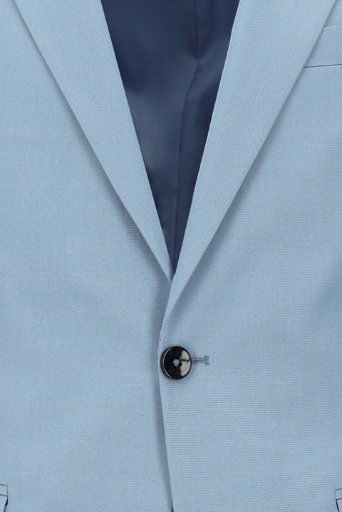 Light Blue 7 Drop Slim Fit Narrow Cut Cotton Lyocell Suit