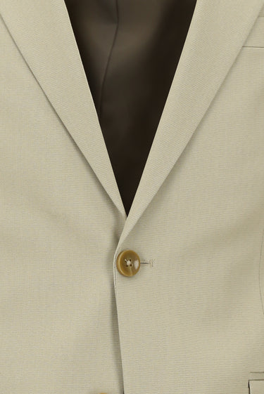 Orta Bej Slim Fit Dar Kesim Pamuklu Lyocell Klasik Takım Elbise