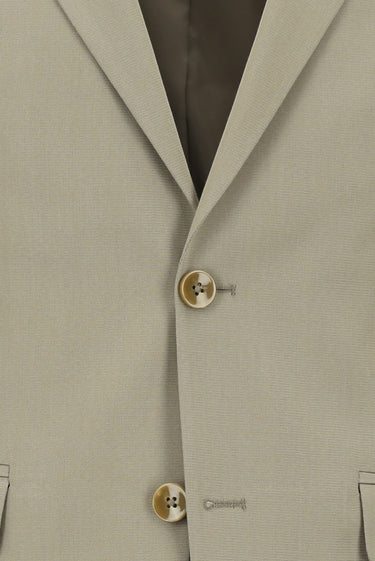 Koyu Bej Slim Fit Dar Kesim Pamuklu Lyocell Klasik Takım Elbise