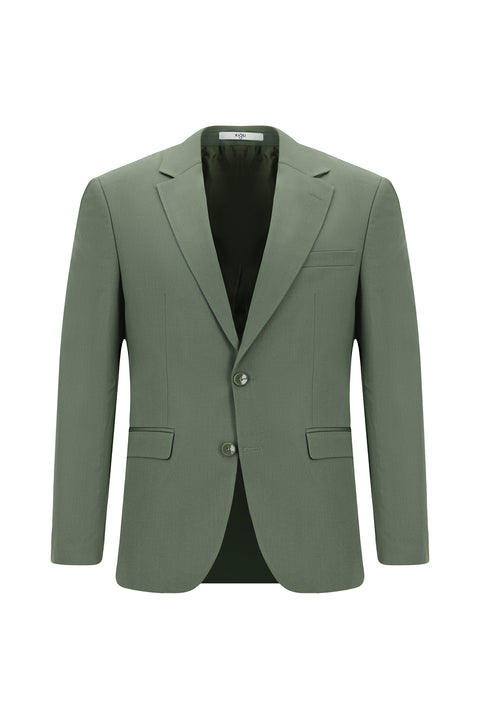 Koyu Yeşil 7 Drop Slim Fit Dar Kesim Pamuklu Lyocell Takım Elbise