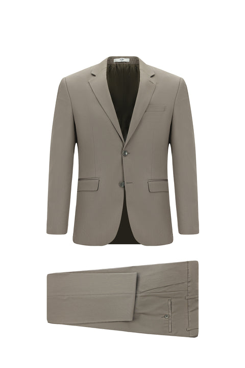 Koyu Vizon 7 Drop Slim Fit Dar Kesim Pamuklu Lyocell Takım Elbise