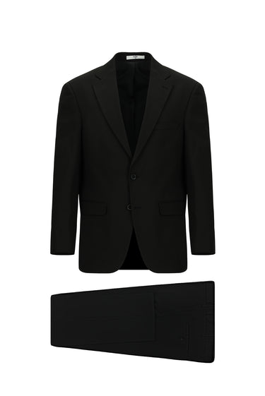 Siyah Relaxed Fit Rahat Kesim Klasik Takım Elbise