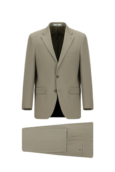 Açık Vizon Relaxed Fit Rahat Kesim Klasik Takım Elbise