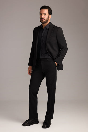 Siyah Slim Fit Dar Kesim Klasik Takım Elbise