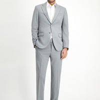 Açık Gri Slim Fit Dar Kesim Klasik Takım Elbise