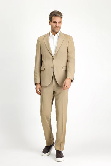 Açık Bej Slim Fit Dar Kesim Klasik Takım Elbise