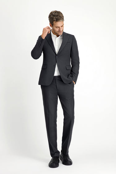 Koyu Antrasit Slim Fit Dar Kesim Klasik Takım Elbise