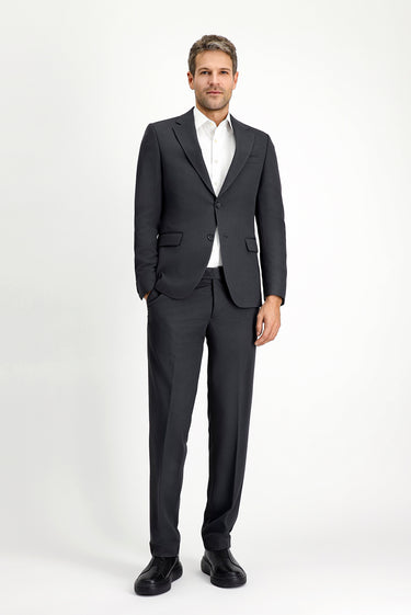 Koyu Antrasit Slim Fit Dar Kesim Klasik Takım Elbise