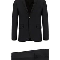 Orta Füme Super Slim Fit Ekstra Dar Kesim Klasik Desenli Takım Elbise