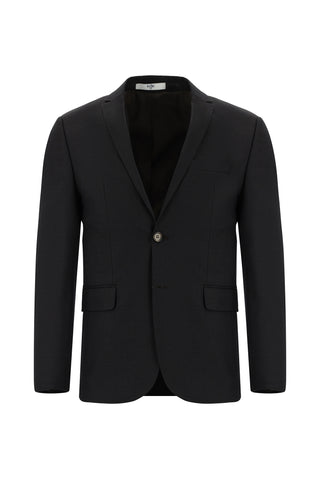 Orta Füme 7 Drop Super Slim Fit Eksra Dar Kesim Desenli Takım Elbise