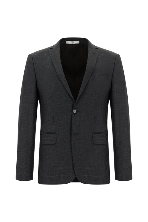 Koyu Kahve 7 Drop Super Slim Fit Eksra Dar Kesim Desenli Takım Elbise
