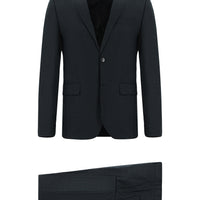 Koyu Antrasit Super Slim Fit Ekstra Dar Kesim Klasik Desenli Takım Elbise