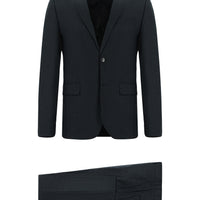 Dark Anthracite 7 Drop Super Slim Fit Extra Narrow Cut Patterned Suit