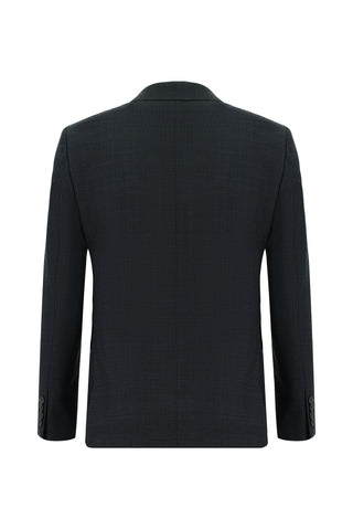 Koyu Antrasit 7 Drop Super Slim Fit Eksra Dar Kesim Desenli Takım Elbise