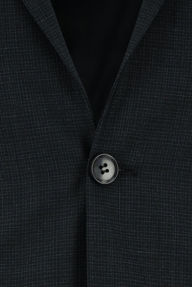 Koyu Antrasit Super Slim Fit Ekstra Dar Kesim Klasik Desenli Takım Elbise