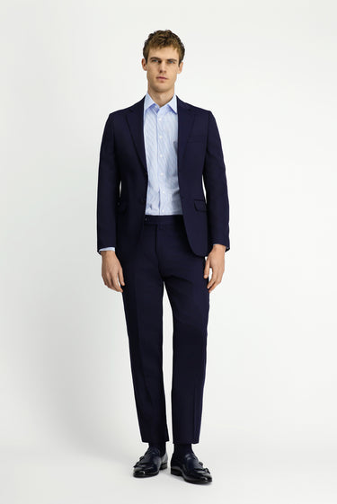 Koyu Lacivert Slim Fit Dar Kesim Klasik Takım Elbise