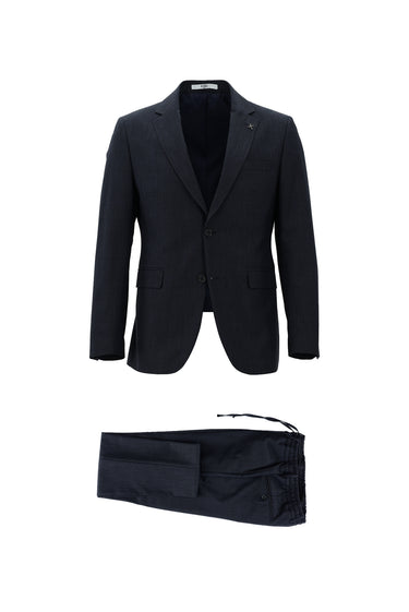 Orta Lacivert Slim Fit Dar Kesim Klasik Takım Elbise