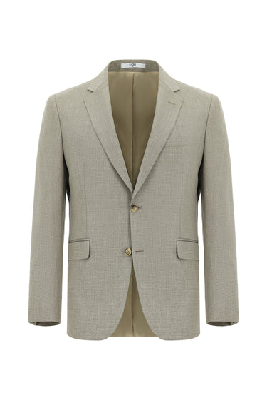 Açık Vizon Slim Fit Dar Kesim Klasik Takım Elbise