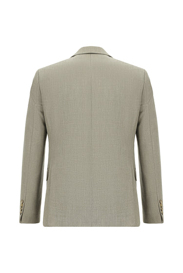 Açık Vizon Slim Fit Dar Kesim Klasik Takım Elbise