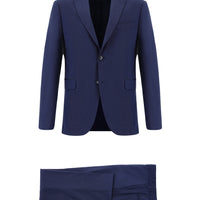 Koyu Lacivert Slim Fit Dar Kesim Klasik Takım Elbise