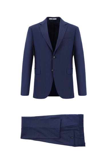 Koyu Lacivert Slim Fit Dar Kesim Klasik Takım Elbise