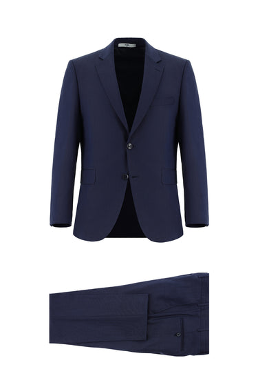 Koyu Lacivert Slim Fit Dar Kesim Klasik Takım Elbise